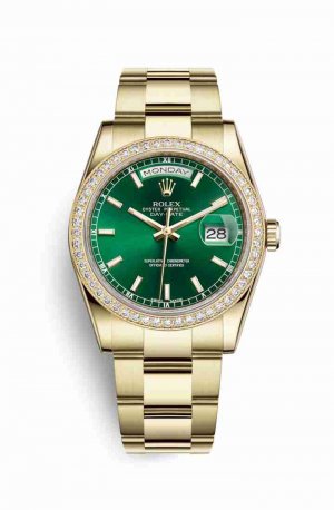 Swiss Replica Rolex Day-Date 36 118348 Green Dial Watch