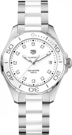 Swiss Replica Tag Heuer Aquaracer White Dial Ladies WAY131D.BA0914 - Click Image to Close