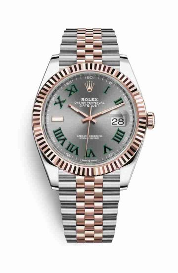 Swiss Replica Rolex Datejust 41 Everose gold 126331 Slate Dial Watch - Click Image to Close