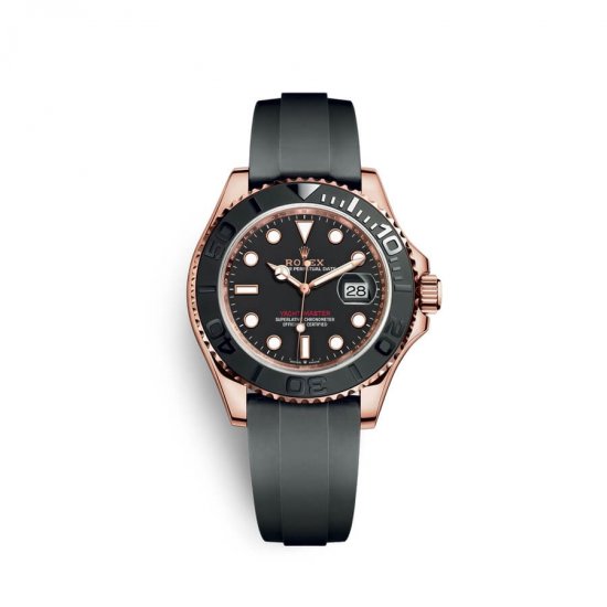 Fake Rolex Yacht-Master 40 18 ct Everose gold M126655-0002 Black Dial Watch - Click Image to Close