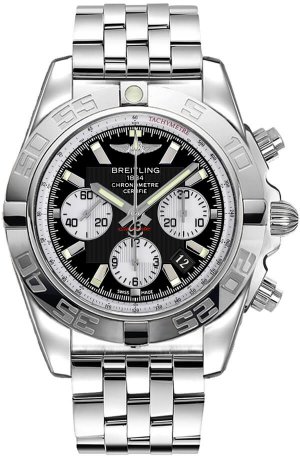 Fake Breitling Chronomat Black Dial Stainless Steel Men's AB011012/B967/388A Watch