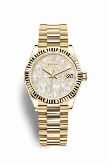 Swiss Replica Rolex Datejust 31 278278 Paved mother-of-pearl butterfly Dial Watch - Click Image to Close