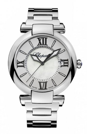 Copy Chopard Imperiale Automatic 36mm Mother of Pearl Diamond Leather Strap Women's Watch - Click Image to Close