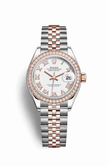 Swiss Replica Rolex Datejust 28 Everose gold 279381RBR White Dial Watch - Click Image to Close