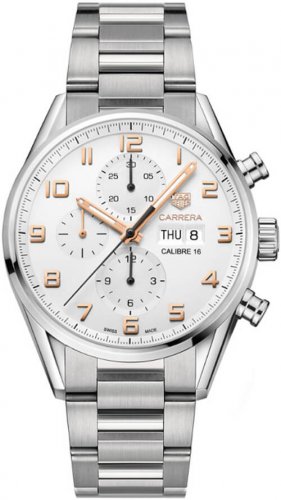 Swiss Replica Tag Heuer Carrera Silver Dial Mens Chronograph Watch