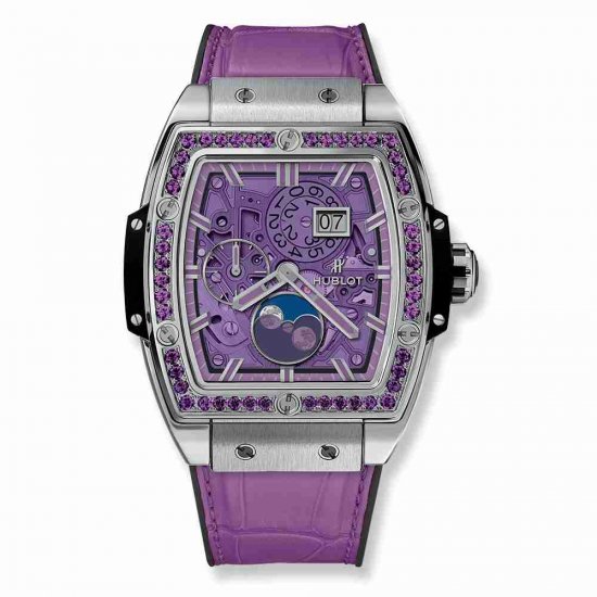 Swiss Replica Hublot Spirit Of Big Bang Moonphase Titanium Purple 42mm 647.NX.4771.LR.1205 - Click Image to Close