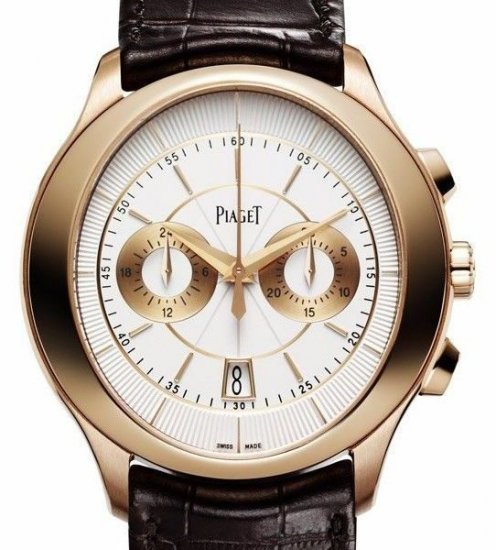 Fake Piaget Gouverneur Automatic Silver Dial Brown Leather Men's Watch - Click Image to Close