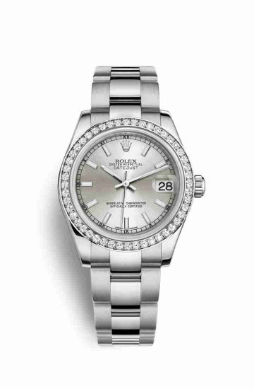 Swiss Replica Rolex Datejust 31 White gold 178384 Silver Dial Watch - Click Image to Close