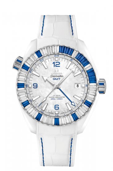 Fake OMEGA Seamaster White ceramic 24 hours GMT 215.98.46.22.05.001 Watch - Click Image to Close