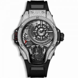 Swiss Replica Hublot MP-09 Tourbillon Bi-Axis Titanium Pavé 909.NX.1120.RX.1704