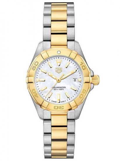 Swiss Replica Tag Heuer Aquaracer White Mother of Pearl Dial Ladies WBD1420.BB0321 - Click Image to Close