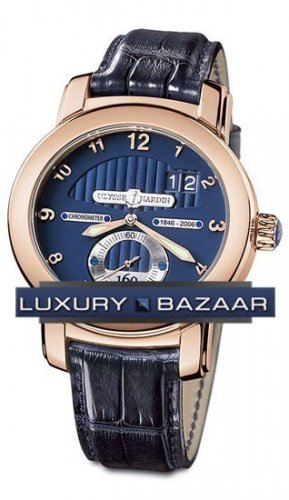 Ulysse Nardin Anniversary 160 (RG / Blue / Leather) 1602-100