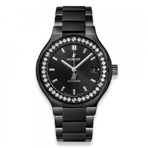 Copy Hublot Classic Fusion Black Magic Bracelet Diamonds