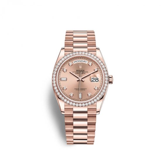 Fake Rolex Day-Date 36 18 ct Everose gold M128345RBR-0009 Ros - Click Image to Close