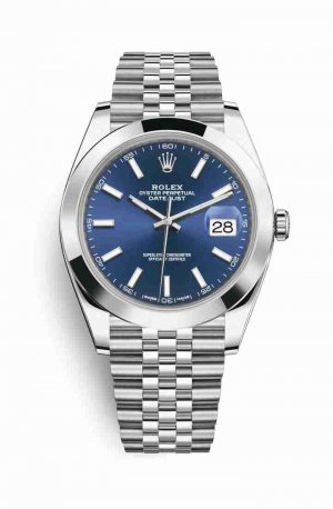 Swiss Replica Rolex Datejust 41 Oystersteel 126300 Blue Dial Watch