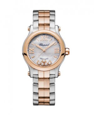 Copy Chopard Happy Sport 18K Rose Gold & Stainless Steel & Diamonds 278573-6019