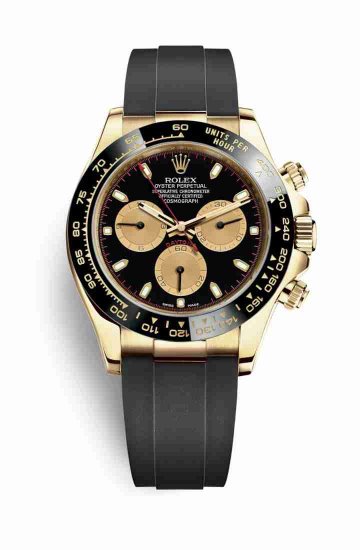 Swiss Replica Rolex Cosmograph Daytona 116518LN Black Champagne Dial Watch - Click Image to Close