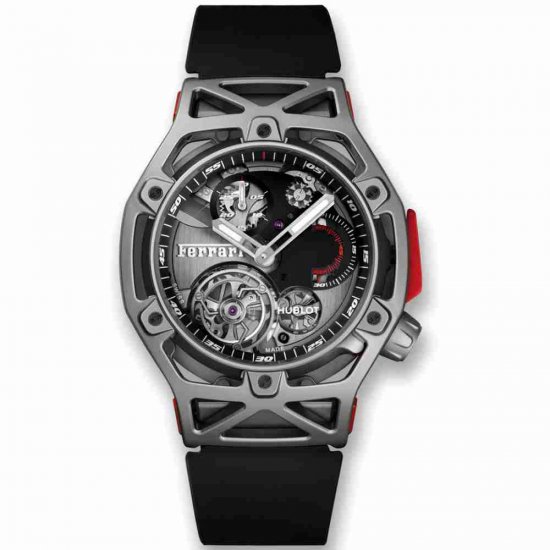 Swiss Replica Hublot Techframe Ferrari Tourbillon Chronograph Titanium 45mm 408.NI.0123.RX - Click Image to Close