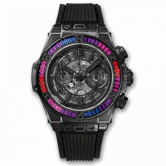 Swiss Replica Hublot Big Bang Unico All Black Sapphire Galaxy 45mm 411.JB.4901.RT.4098 - Click Image to Close