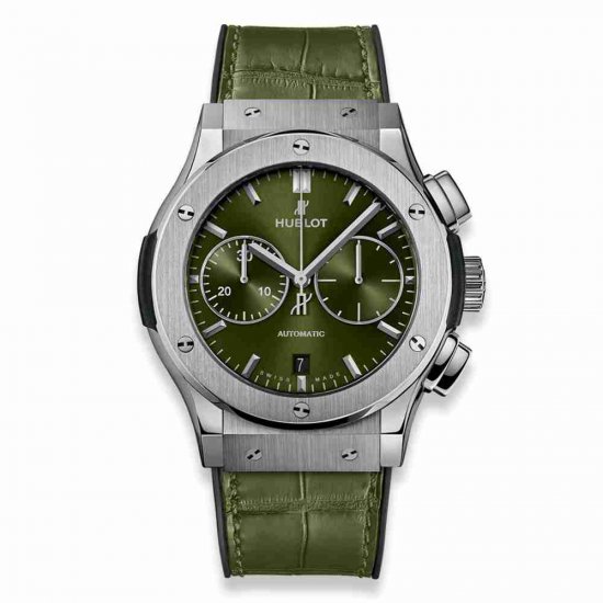 Swiss Replica Hublot Classic Fusion Chronograph Titanium Green 45mm 521.NX.8970.LR - Click Image to Close