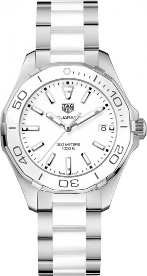 Swiss Replica Tag Heuer Aquaracer White Dial Ladies WAY131B.BA0914 - Click Image to Close