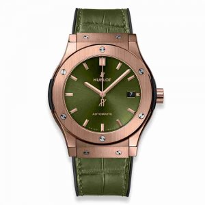 Swiss Replica Hublot Classic Fusion Green King Gold 45mm 511.OX.8980.LR