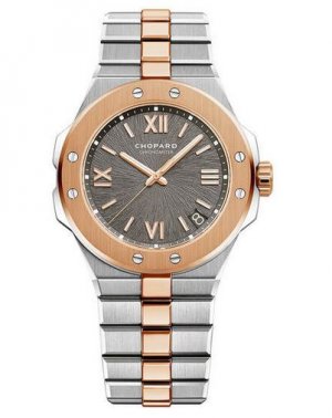 Copy Chopard Alpine Eagle 41mm Steel and Rose Gold Gray Dial Watch