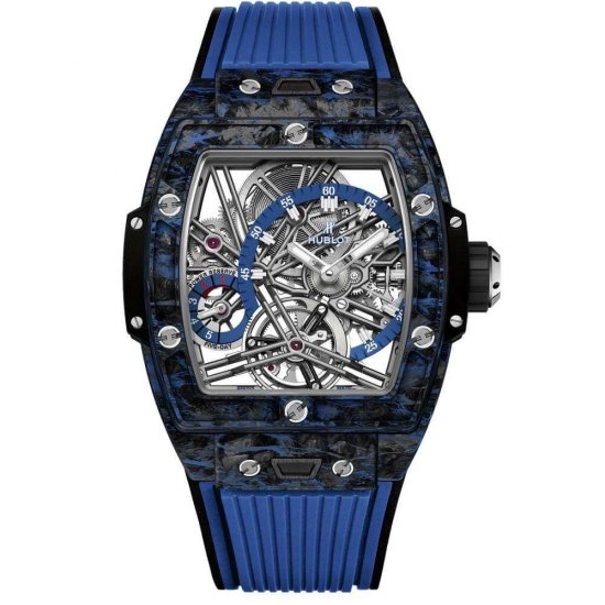 Copy Hublot Spirit Of Big Bang Tourbillon Carbon Blue - Click Image to Close