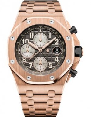 Swiss Replica Audemars Piguet Royal Oak Offshore 26470 Pink Gold Grey Bracelet 26470OR.OO.1000OR.02