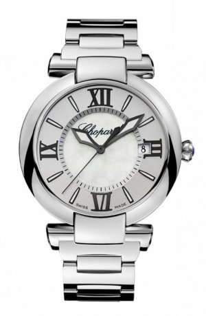 Copy Chopard Imperiale Automatic 36mm Mother of Pearl Diamond Leather Strap Women's Watch