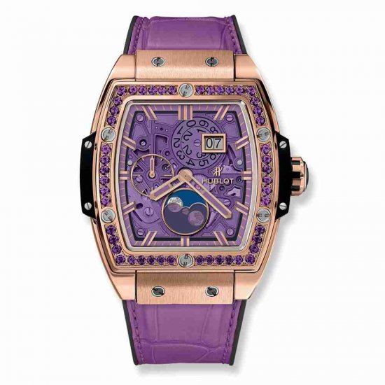 Swiss Replica Hublot Spirit Of Big Bang Moonphase King Gold Purple 42mm 647.OX.4781.LR.1205 - Click Image to Close