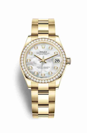 Swiss Replica Rolex Datejust 31 278288RBR White mother-of-pearl diamonds Watch - Click Image to Close