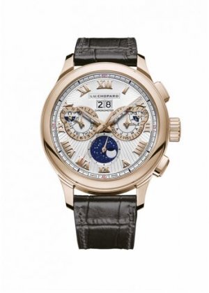 Copy Chopard L.U.C Perpetual Chrono Rose Gold / Silver Watch