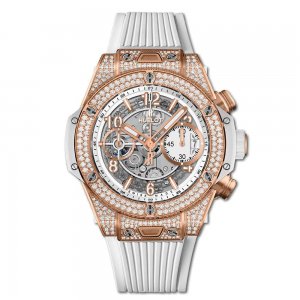 Copy Hublot Big Bang Unico King Gold White Pave 42mm