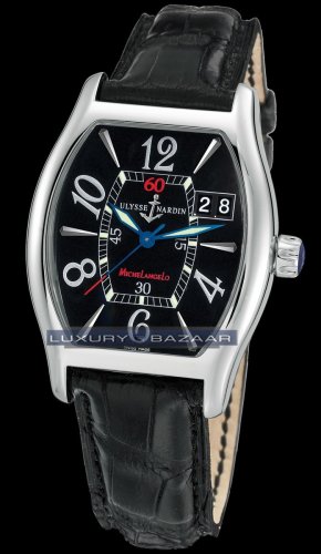 Ulysse Nardin Michelangelo Big Date (SS / Black / Leather) 233-6