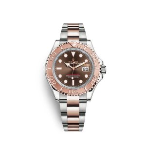 Fake Rolex Yacht-Master 40 Oystersteel 18 ct Everose gold M126621-0001 Chocolate Dial Watch