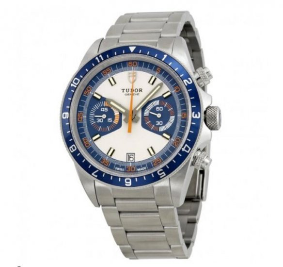 Tudor Heritage Chronograph Blue and Silver Dial Stainless Steel - Click Image to Close