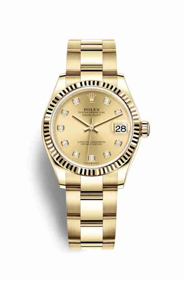 Swiss Replica Rolex Datejust 31 278278 Champagne diamonds Watch - Click Image to Close