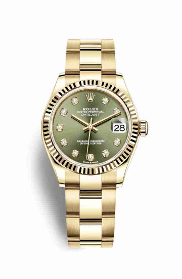 Swiss Replica Rolex Datejust 31 278278 Olive green diamonds Watch - Click Image to Close