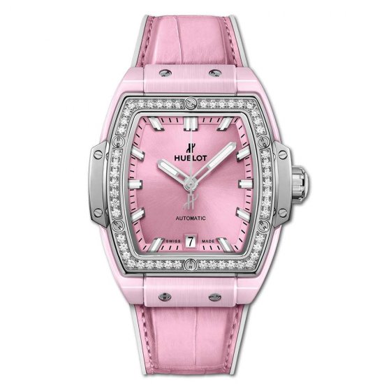 Copy Hublot Spirit Of Big Bang Pink Ceramic Titanium Diamonds - Click Image to Close