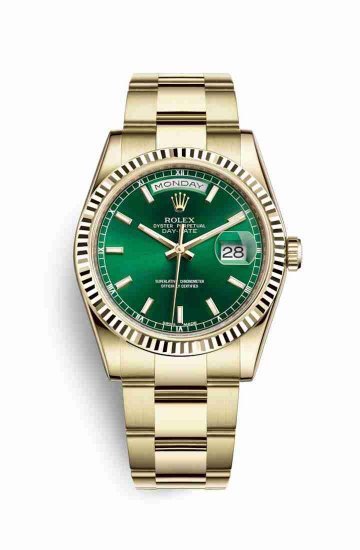 Swiss Replica Rolex Day-Date 36 118238 Green Dial Watch - Click Image to Close