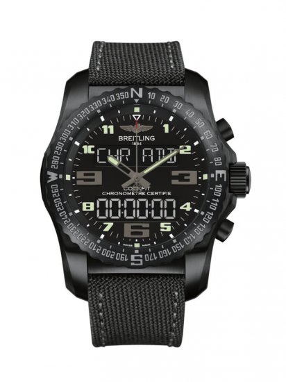 Fake Breitling Professional Cockpit B50 Black Titanium Anthracite Military Strap Men's Watch - Click Image to Close