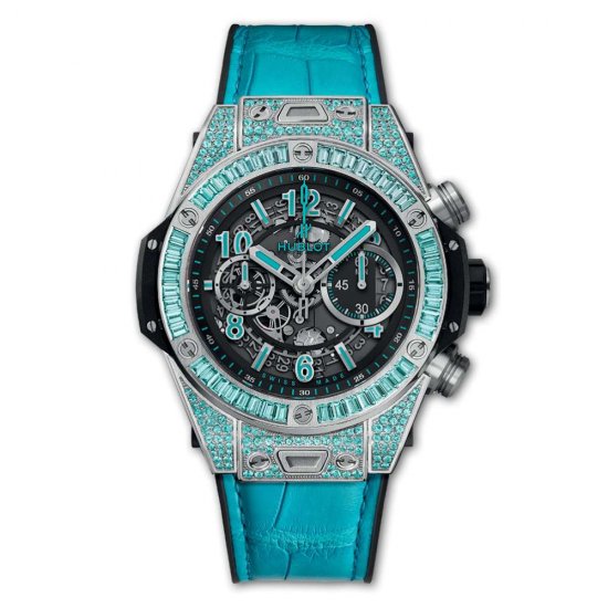 Copy Hublot Big Bang Unico White Gold Paraiba - Click Image to Close