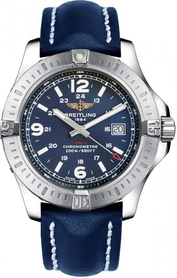 Fake Breitling Colt Quartz Mariner Blue / Calf / Pin (A7438811/C907/105X/A20BA.1) Watch - Click Image to Close