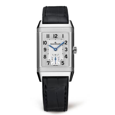 Swiss Replica Jaeger LeCoultre Reverso Classic Silver Dial Mens Hand Wound Watch - Click Image to Close