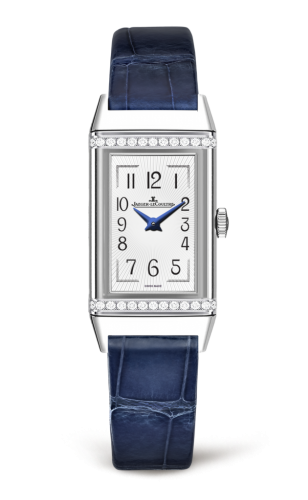 Swiss Replica Jaeger LeCoultre Reverso Silver Dial Ladies Diamond Watch