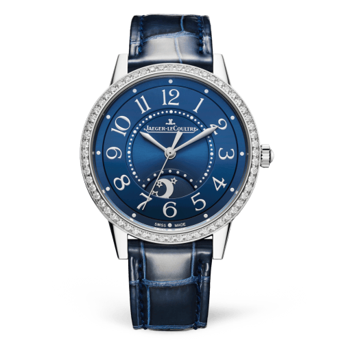 Swiss Replica Jaeger-LeCoultre 3448480 Rendez-Vous Night & Day Medium Stainless Steel/Blue/Alligator Watch - Click Image to Close