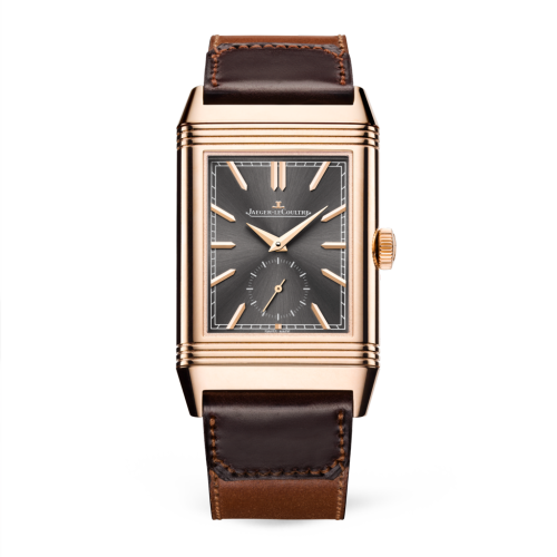 Swiss Replica Jaeger-LeCoultre Reverso Tribute Duoface Rose Gold/Grey/Fagliano 396245J - Click Image to Close