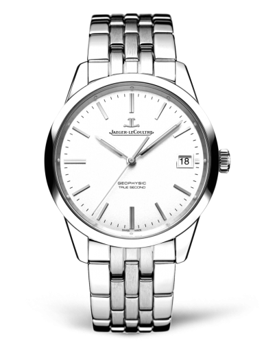 Swiss Replica Jaeger LeCoultre Master Geophysic True Second Automatic Silver Dial Mens Watch