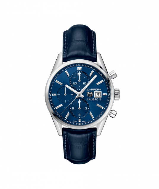 Fake TAG Heuer Carrera Calibre 16 Chronograph Automatic Blue Dial Men's Watch - Click Image to Close